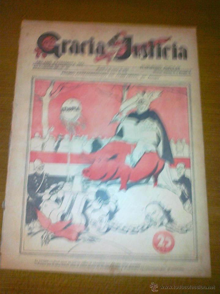 Coleccionismo de Revistas y Peri&oacute;dicos: GRACIA Y JUSTICIA. N&ordm; 167. A&Ntilde;O 1935. ORGANO EXTREMISTA DEL HUMORISMO POPULAR, COMPLETA,
