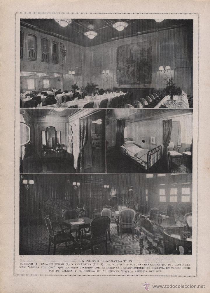 Collection Magazines and Newspapers: * L&Iacute;NEAS DE NAVEGACI&Oacute;N *  Trasatl&aacute;ntico Sierra C&oacute;rdoba del Lloyd Alem&aacute;n - 1924