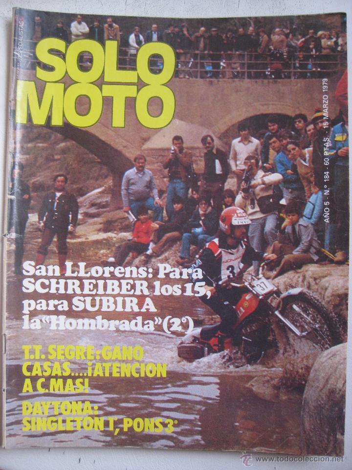 Coleccionismo de Revistas y Peri&oacute;dicos: SOLO MOTO N&ordm; 184 A&Ntilde;O 1979 INCLUYE POSTER