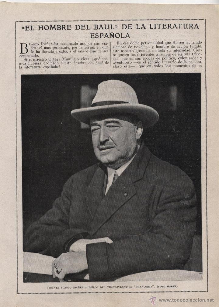 Coleccionismo de Revistas y Peri&oacute;dicos: * VICENTE BLASCO IB&Aacute;&Ntilde;EZ * El hombre del ba&uacute;l de la literatura espa&ntilde;ola - 1924