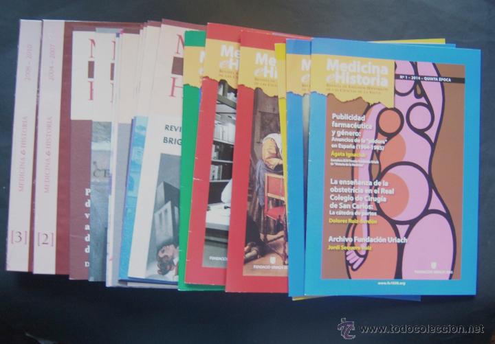 Coleccionismo de revistas y peri&oacute;dicos: 18 revistas Medicina e Historia de los a&ntilde;os 2007-2013 + 2 tapas precintadas 2004-2007 y 2008-2010