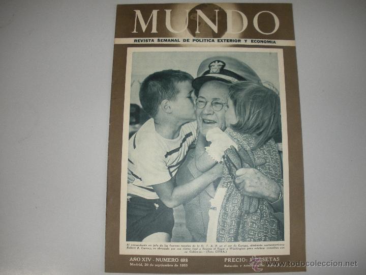 Collezionismo di Riviste e Giornali: MUNDO - REVISTA SEMANAL DE POLITICA EXTERIOR Y ECONOMIA  A&Ntilde;0  XIV - N&ordm; 698