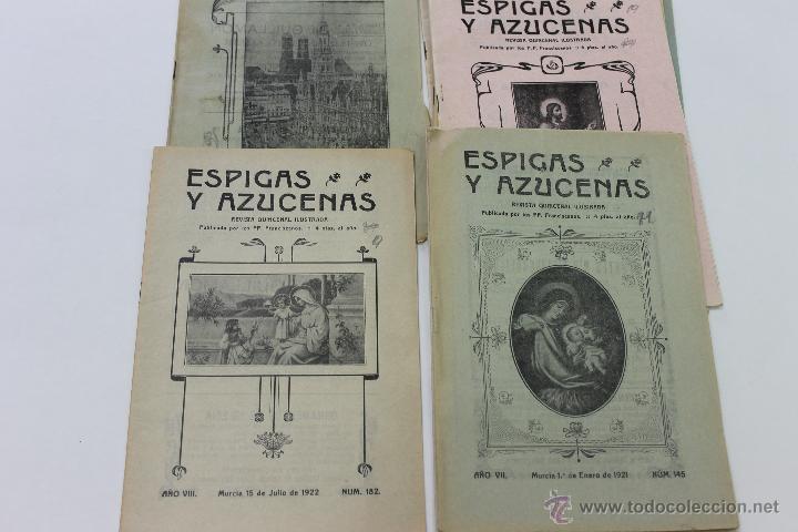 Sammeln von Zeitschriften und Zeitungen: LOTE 8 REVISTAS ESPIGAS Y AZUCENAS, MURCIA 1921 AL 1926