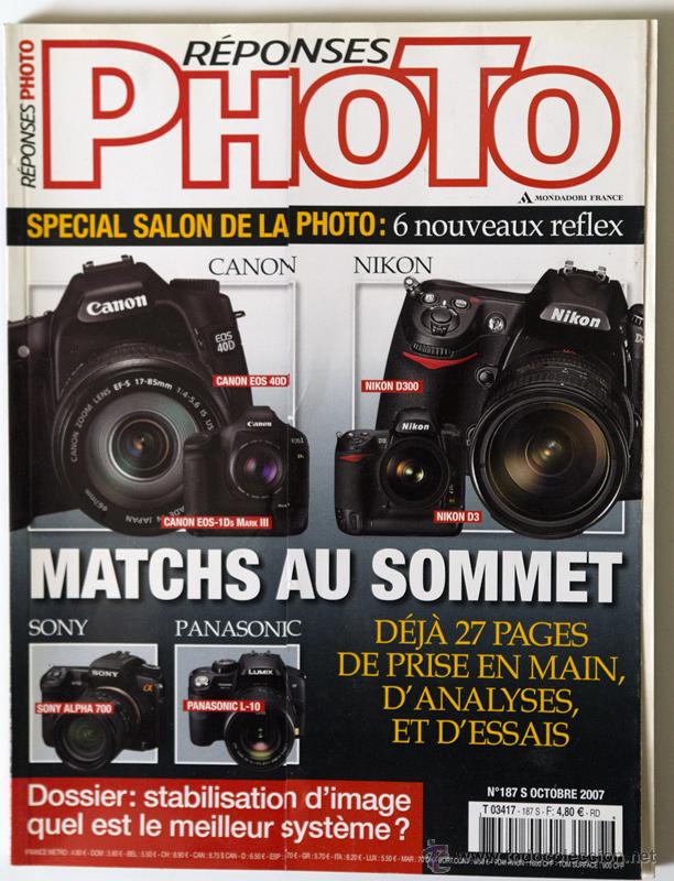 Colecionismo de Revistas e Jornais: REVISTA DE FOTOGRAFIA PHOTOGRAPHIE MAGAZINE R&Eacute;PONSES PHOTO n&ordm; 187 10 / 2007 ESPECIAL SALON DE PHOTO