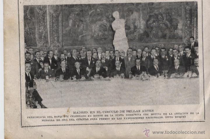 Coleccionismo de Revistas y Peri&oacute;dicos: * MADRID * Banquete del C&iacute;rculo de Bellas Artes - 1924
