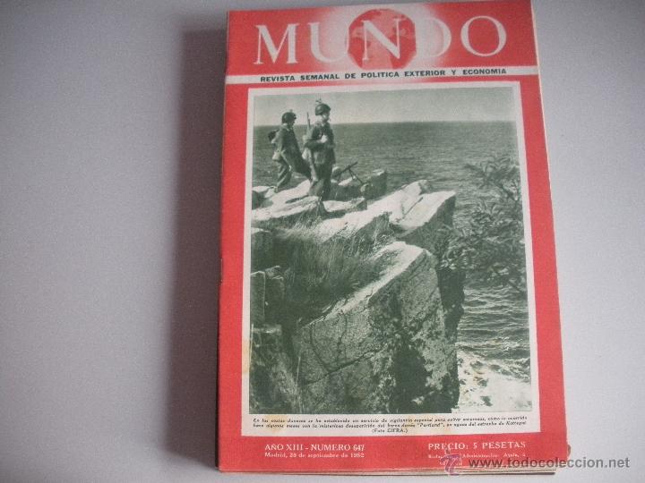 Collezionismo di Riviste e Giornali: MUNDO - REVISTA SEMANAL DE POLITICA EXTERIOR Y ECONOMIA  A&Ntilde;O XIII - N&ordm; 647
