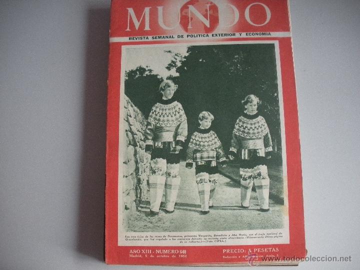 Collezionismo di Riviste e Giornali: MUNDO - REVISTA SEMANAL DE POLITICA EXTERIOR Y ECONOMIA  A&Ntilde;0  XIII - N&ordm; 648