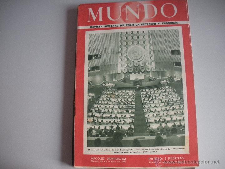 Collezionismo di Riviste e Giornali: MUNDO - REVISTA SEMANAL DE POLITICA EXTERIOR Y ECONOMIA  A&Ntilde;0  XIII - N&ordm; 651