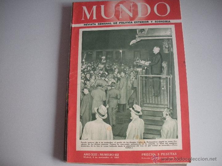 Collezionismo di Riviste e Giornali: MUNDO - REVISTA SEMANAL DE POLITICA EXTERIOR Y ECONOMIA  A&Ntilde;0  XIII - N&ordm; 652
