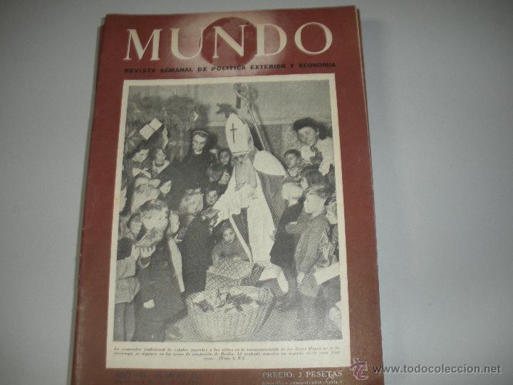 Collezionismo di Riviste e Giornali: MUNDO - REVISTA SEMANAL DE POLITICA EXTERIOR Y ECONOMIA  A&Ntilde;O VII - N&ordm; 296