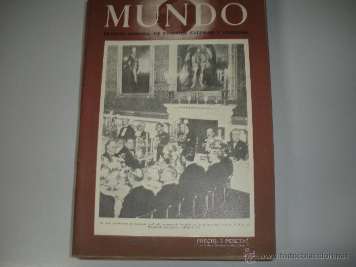 Collezionismo di Riviste e Giornali: MUNDO - REVISTA SEMANAL DE POLITICA EXTERIOR Y ECONOMIA  A&Ntilde;O VII - N&ordm; 298