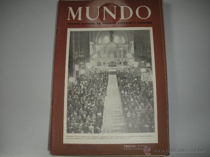 Collezionismo di Riviste e Giornali: MUNDO - REVISTA SEMANAL DE POLITICA EXTERIOR Y ECONOMIA  A&Ntilde;O VII- N&ordm; 301