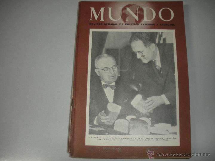 Collezionismo di Riviste e Giornali: MUNDO - REVISTA SEMANAL DE POLITICA EXTERIOR Y ECONOMIA  A&Ntilde;O VII- N&ordm; 304
