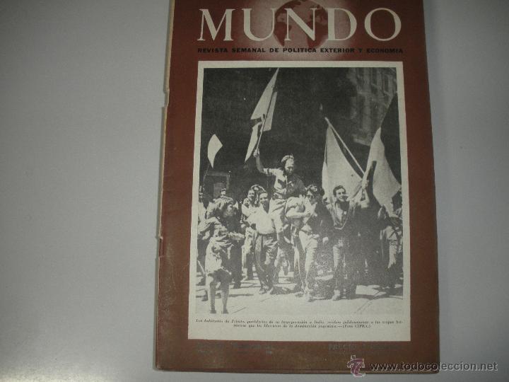 Collezionismo di Riviste e Giornali: MUNDO - REVISTA SEMANAL DE POLITICA EXTERIOR Y ECONOMIA  A&Ntilde;O VII- N&ordm; 314