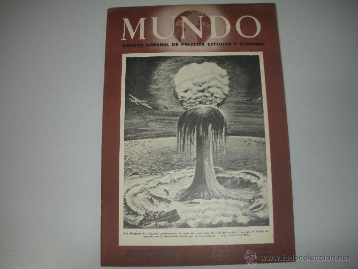 Collezionismo di Riviste e Giornali: MUNDO - REVISTA SEMANAL DE POLITICA EXTERIOR Y ECONOMIA  A&Ntilde;O VII - N&ordm; 327