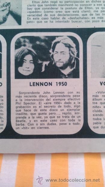 Coleccionismo de Revistas y Peri&oacute;dicos: RECORTES john lennon yoko ono