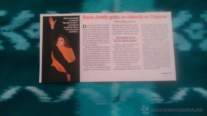 Coleccionismo de Revistas y Peri&oacute;dicos: RECORTE rocio jurado
