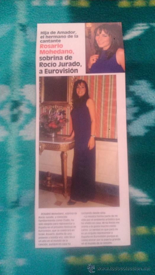 Coleccionismo de Revistas y Peri&oacute;dicos: RECORTE rosario challo chayo mohedano sobrina de rocio jurado