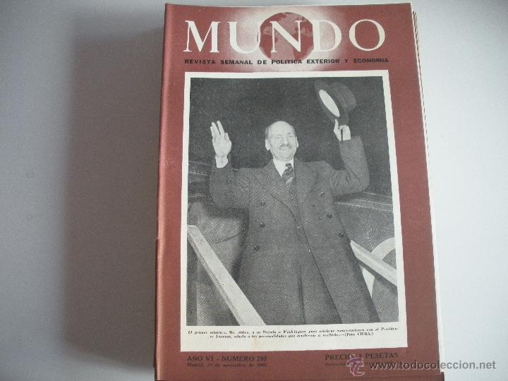 Collezionismo di Riviste e Giornali: MUNDO - REVISTA SEMANAL DE POLITICA EXTERIOR Y ECONOMIA  A&Ntilde;O VI - N&ordm; 289