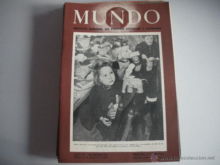 Collezionismo di Riviste e Giornali: MUNDO - REVISTA SEMANAL DE POLITICA EXTERIOR Y ECONOMIA  A&Ntilde;O VI - N&ordm; 295
