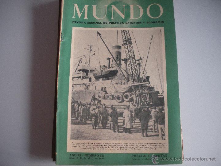 Collezionismo di Riviste e Giornali: MUNDO - REVISTA SEMANAL DE POLITICA EXTERIOR Y ECONOMIA A&Ntilde;0 XI - N&ordm; 521