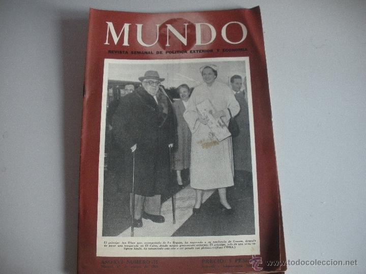 Collezionismo di Riviste e Giornali: MUNDO - REVISTA SEMANAL DE POLITICA EXTERIOR Y ECONOMIA  A&Ntilde;O XVI N&ordm; 775