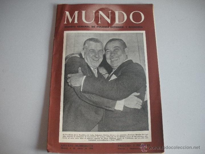 Collezionismo di Riviste e Giornali: MUNDO - REVISTA SEMANAL DE POLITICA EXTERIOR Y ECONOMIA  A&Ntilde;O XVI N&ordm; 774