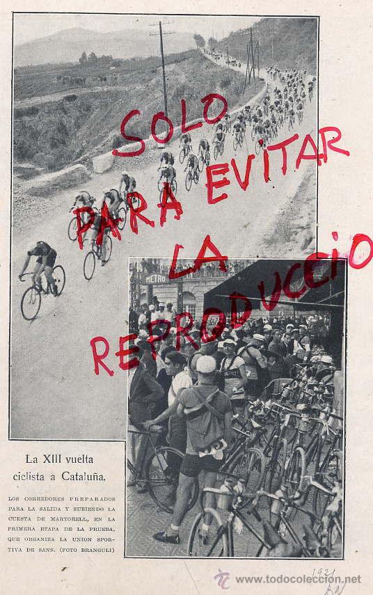 Coleccionismo de revistas y peri&oacute;dicos: CICLISMO 1931 VUELTA A CATALU&Ntilde;A SUBIDA A MARTORELL HOJA REVISTA