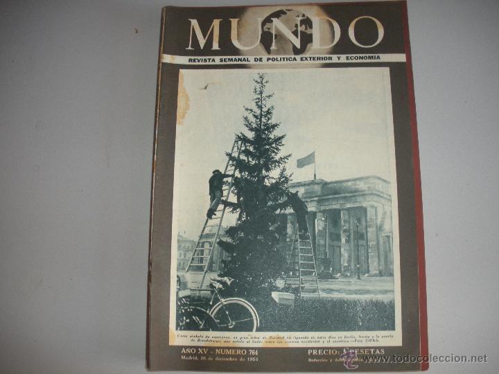 Collezionismo di Riviste e Giornali: MUNDO - REVISTA SEMANAL DE POLITICA EXTERIOR Y ECONOMIA  A&Ntilde;O XV - N&ordm; 764