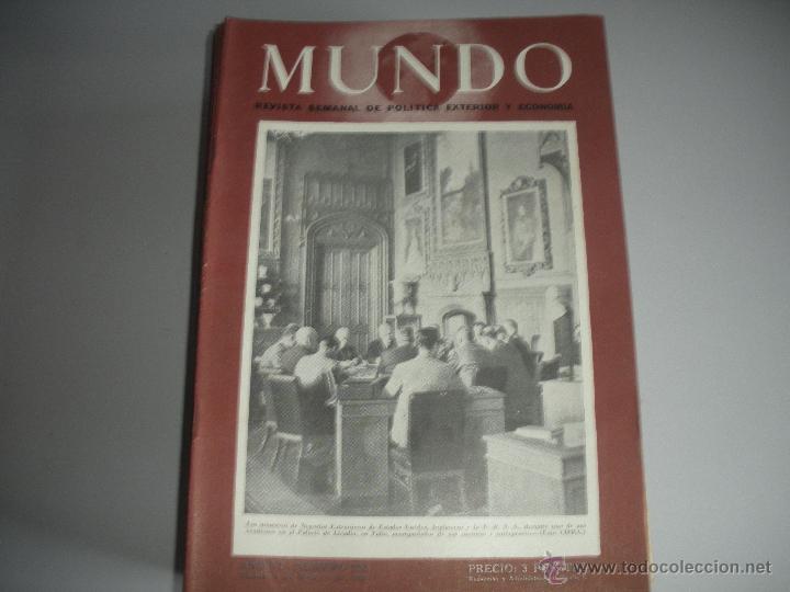 Coleccionismo de Revistas y Peri&oacute;dicos: MUNDO - REVISTA SEMANAL DE POLITICA EXTERIOR Y ECONOMIA  A&Ntilde;O VI- N&ordm; 252