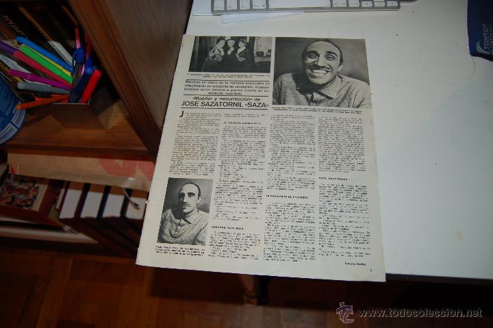 Sammeln von Zeitschriften und Zeitungen: JOS&Eacute; SAZATORNIL, SAZA. Entrevista de los primeros a&ntilde;os 70
