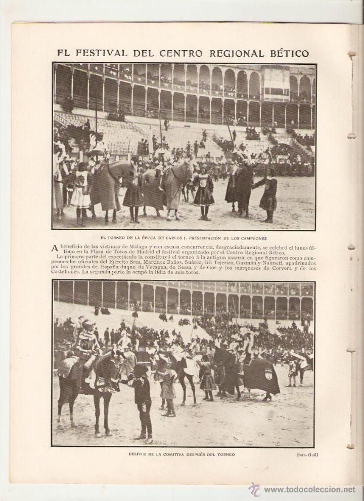 Coleccionismo de revistas y peri&oacute;dicos: A&Ntilde;O 1907 MADRID FESTIVAL CENTRO REGIONAL BETICO MUERTE EMILIO FERRARI AGUAS LEREZ EL LAUREL DE BACO