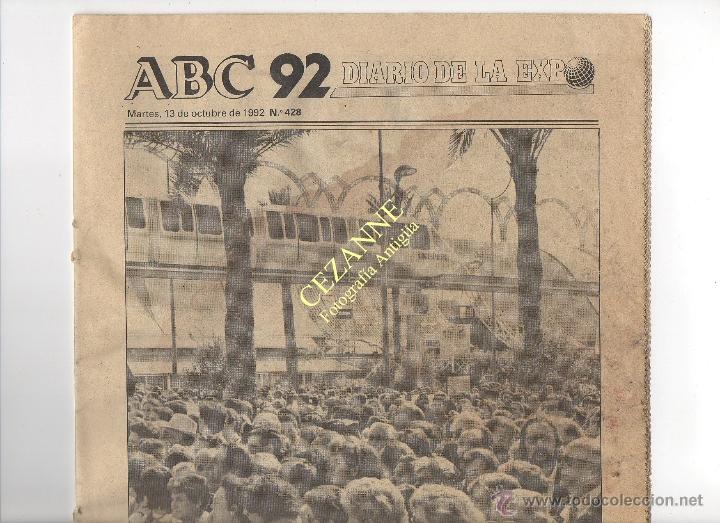 Coleccionismo de Revistas y Peri&oacute;dicos: DIARIO DE LA EXPO 92. ABC. 13 OCTUBRE DE 1992 &Uacute;LTIMO D&Iacute;A DE LA EXPO.