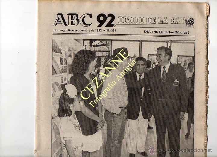 Coleccionismo de revistas y peri&oacute;dicos: DIARIO DE LA EXPO. ABC SEVILLA 6 septiembre 1992. CARLOS MATA. ACTOR 'CRISTAL'