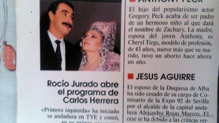 Coleccionismo de Revistas y Peri&oacute;dicos: recorte rocio jurado carlos herrera