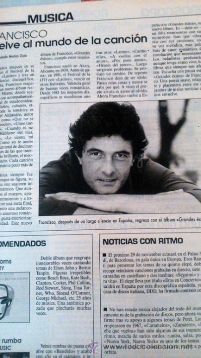 Coleccionismo de Revistas y Peri&oacute;dicos: RECORTE francisco cantante