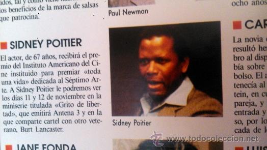Coleccionismo de Revistas y Peri&oacute;dicos: RECORTE sidney poitier