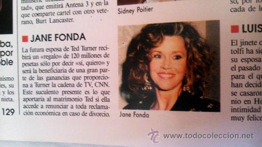 Coleccionismo de Revistas y Peri&oacute;dicos: RECORTE jane fonda