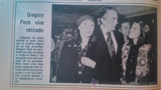 Coleccionismo de Revistas y Peri&oacute;dicos: RECORTE gregory peck