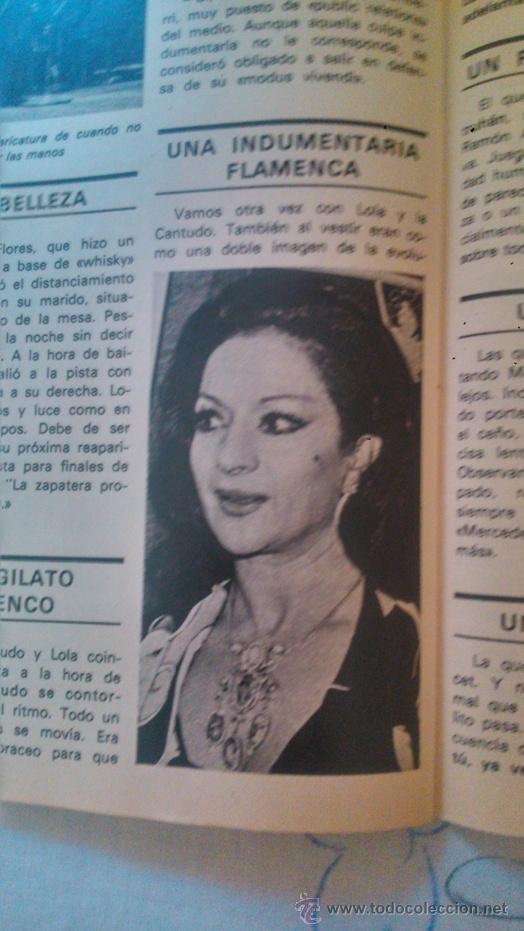 Coleccionismo de revistas y peri&oacute;dicos: RECORTE lola flores