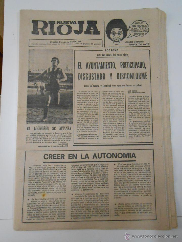 Collezionismo di Riviste e Giornali: NUEVA RIOJA 24 DE NERO DE 1978. LOGRO&Ntilde;ES 3 ARAGON 0. CREER EN LA AUTONOMIA. TDKPR1