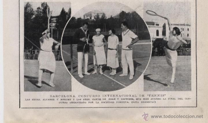 Coleccionismo de revistas y peri&oacute;dicos: * TENIS * SOCIEDAD POMPEYA * &Aacute;lvarez y Marnet, Conde de Salm , Saprissa - 1924