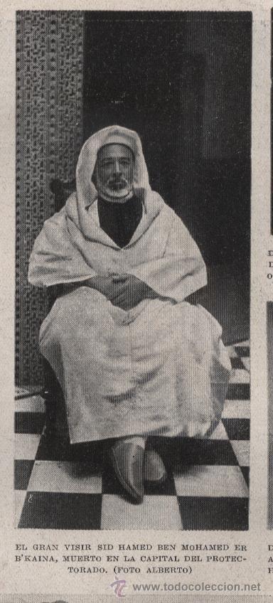 Coleccionismo de revistas y peri&oacute;dicos: El gran visir Sid Hamed Mohamed Er B&acute;Kaina, muerto en [Tetu&aacute;n] - 1924