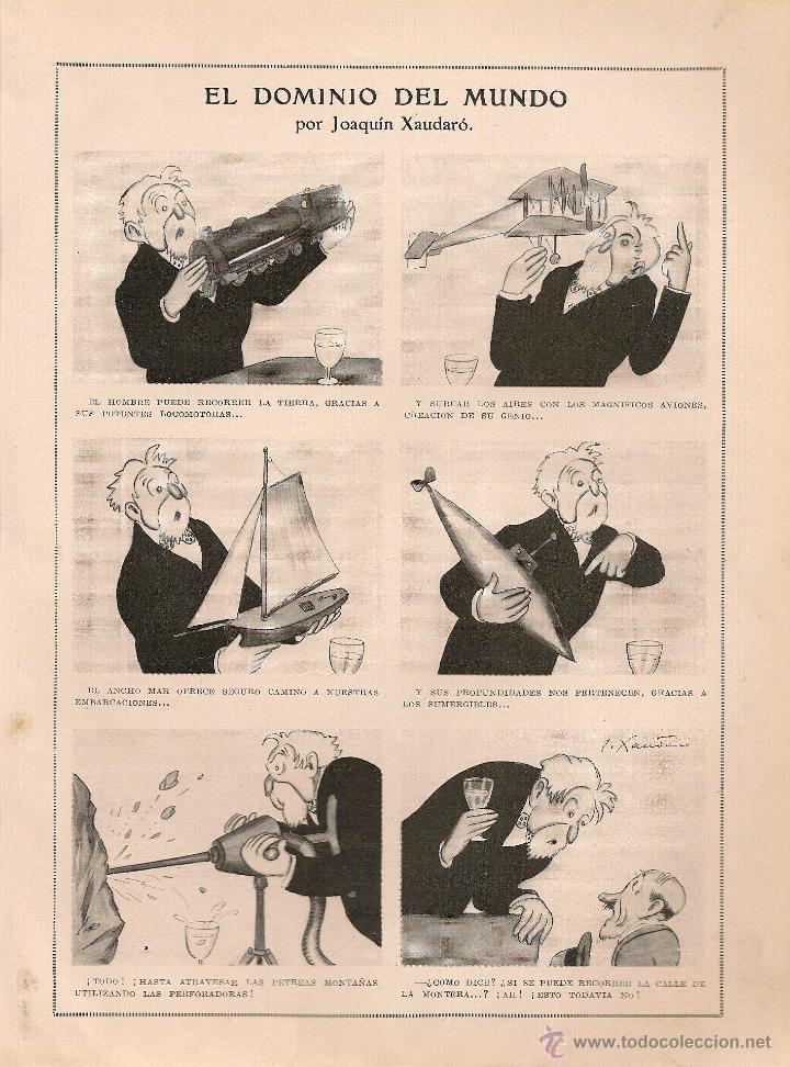 Collection Magazines and Newspapers: El dominio del mundo / p&aacute;gina de humor de Joaqu&iacute;n Xaudar&oacute; - 1924