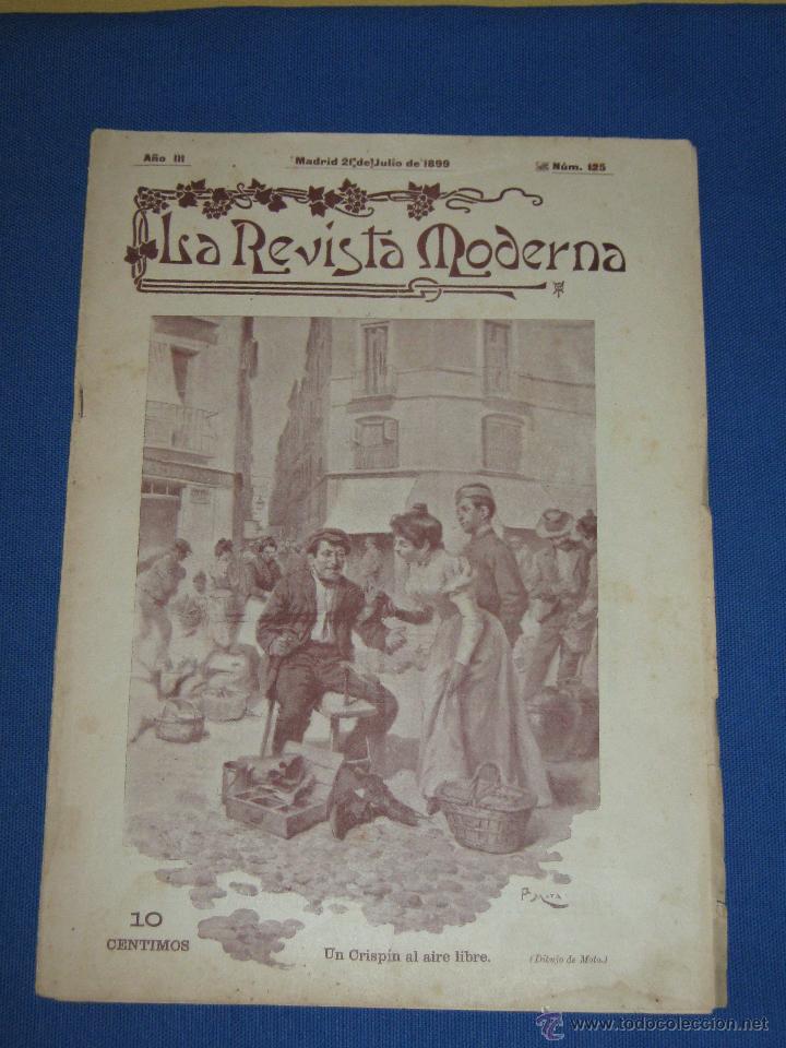 Coleccionismo de Revistas y Peri&oacute;dicos: LA REVISTA MODERNA N&ordm; 125 MADRID 21 DE JULIO DE 1899