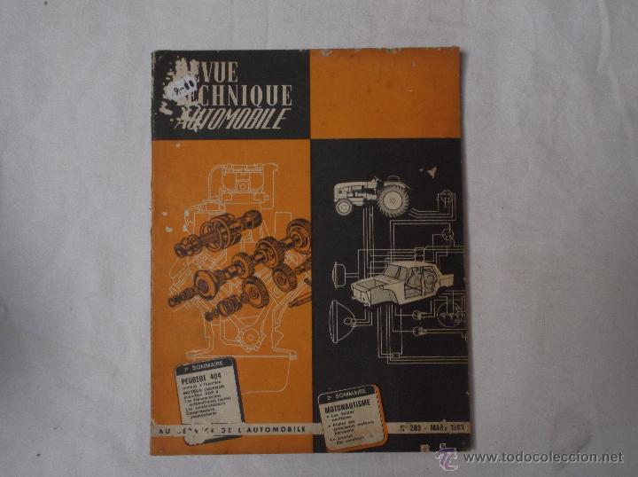 Coleccionismo de Revistas y Peri&oacute;dicos: REVUE TECHIQUE AUTOMOBILE N&ordm; 203. PEUGEOT 404. MOTONAUTISME. MARS-1963