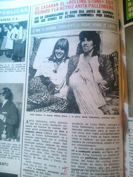 Coleccionismo de Revistas y Peri&oacute;dicos: RECORTE keit richard rolling stones