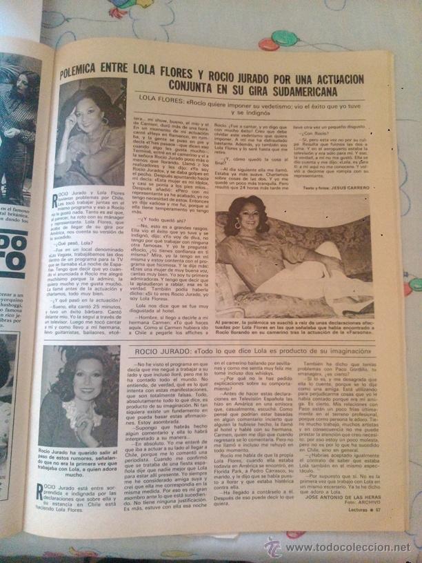 Coleccionismo de Revistas y Peri&oacute;dicos: RECORTE rocio jurado lola flores