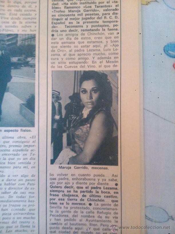 Collectionnisme de Revues et Journaux: RECORTE maruja garrido