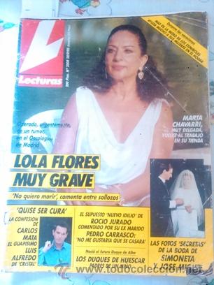 Coleccionismo de revistas y peri&oacute;dicos: RECORTE lola flores